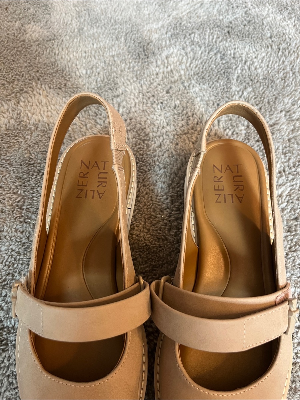 Naturalizer Women's Beige Mary Jane Slingback Flats - Picture 8 of 12
